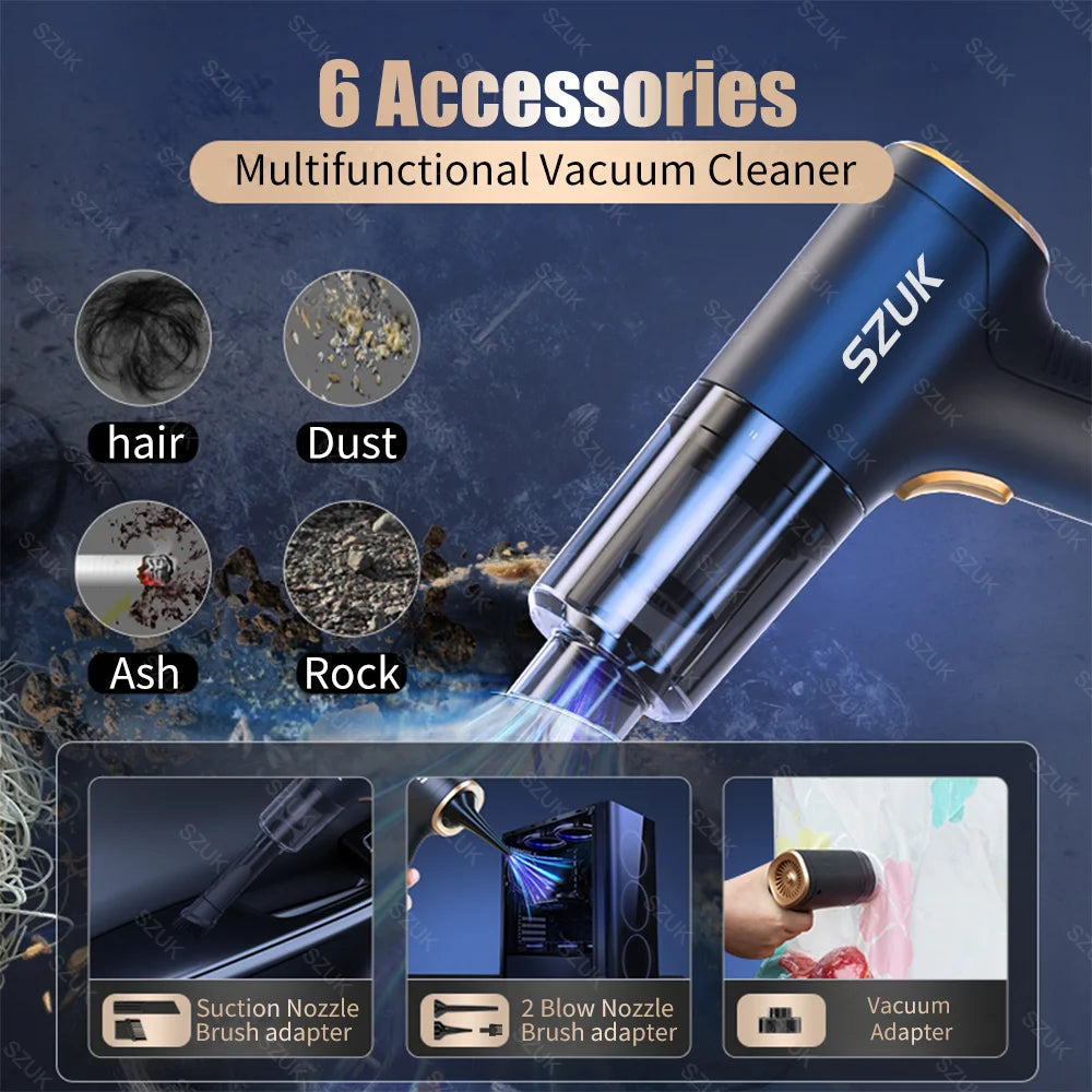 Wireless Mini Car Vacuum Cleaner 